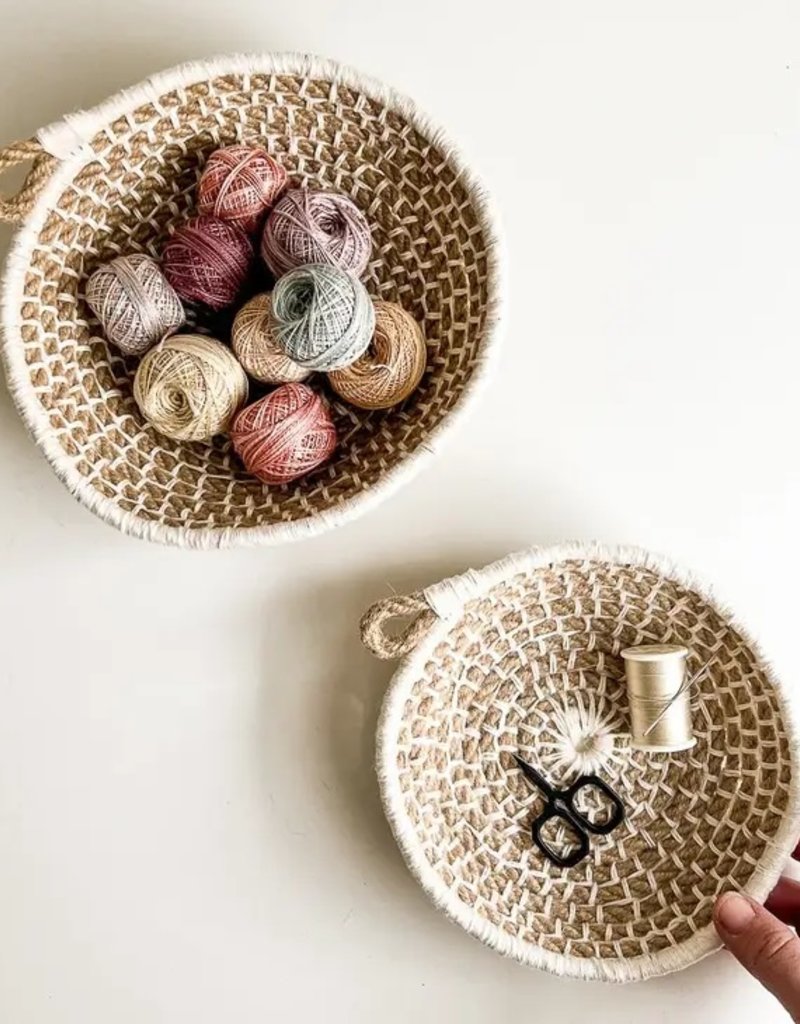 Flax & Twine Naomi Nesting Bowls Kit Jute & Ivory