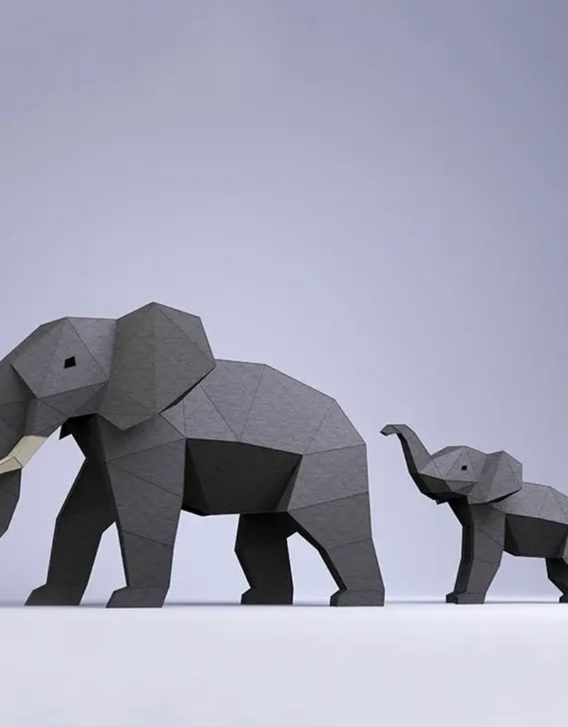 Papercraft World 3D Papercraft Model Kit Elephants