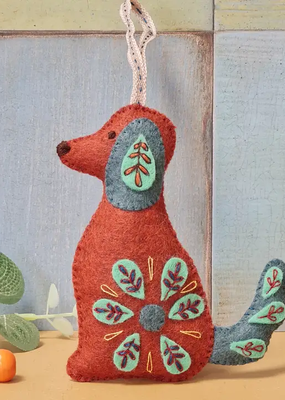 Corinne Lapierre Limited Folk Embroidered Dog Felt Craft Mini Kit