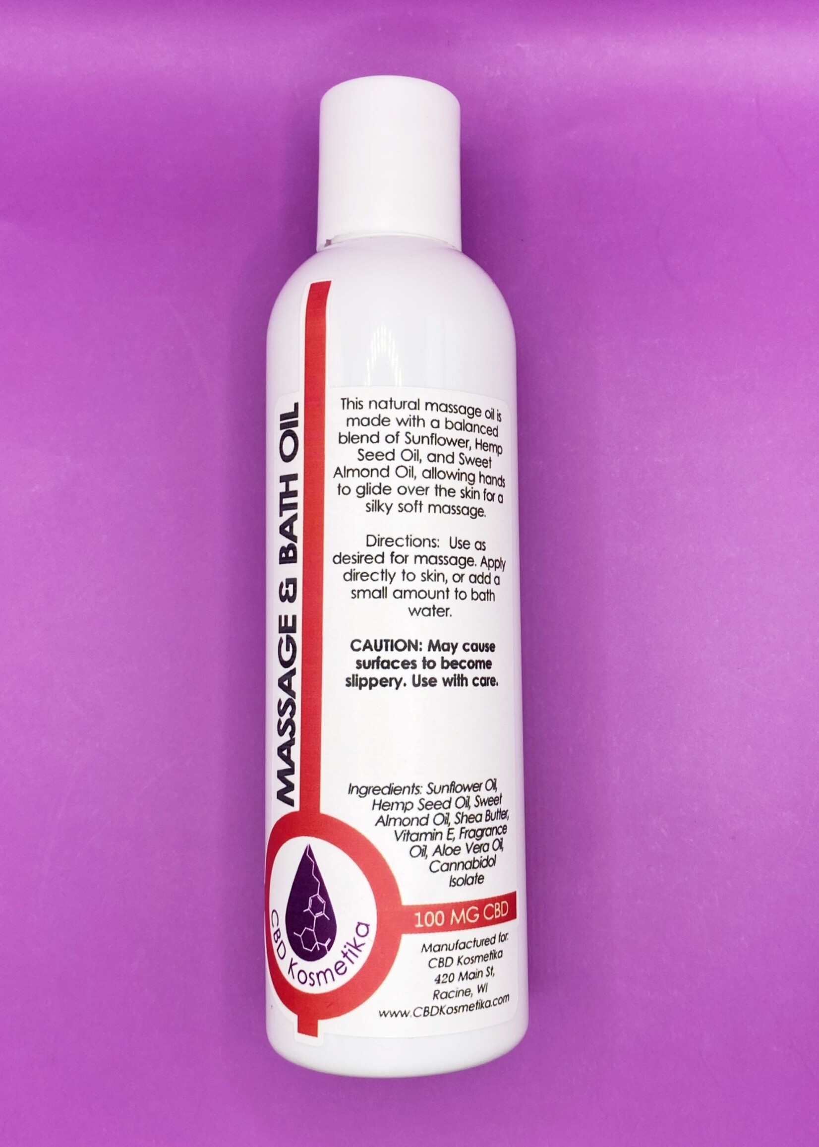 CBD Kosmetika CBDKosmetika Massage Oil - Sultura 100mg CBD 4oz