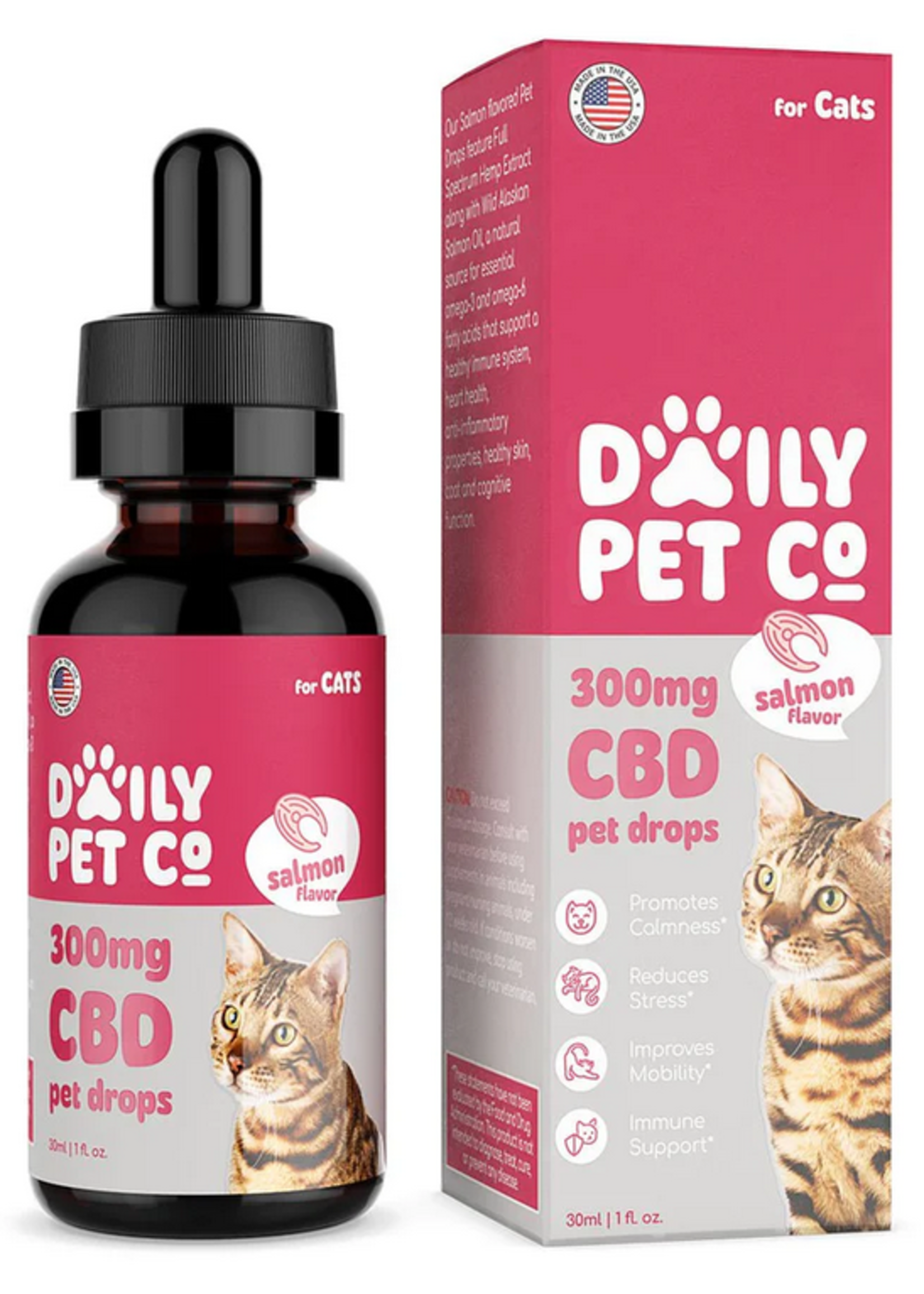 Daily Pet Co. Erth - CBD Pet Drops for Cats - Salmon Flavored - 300mg