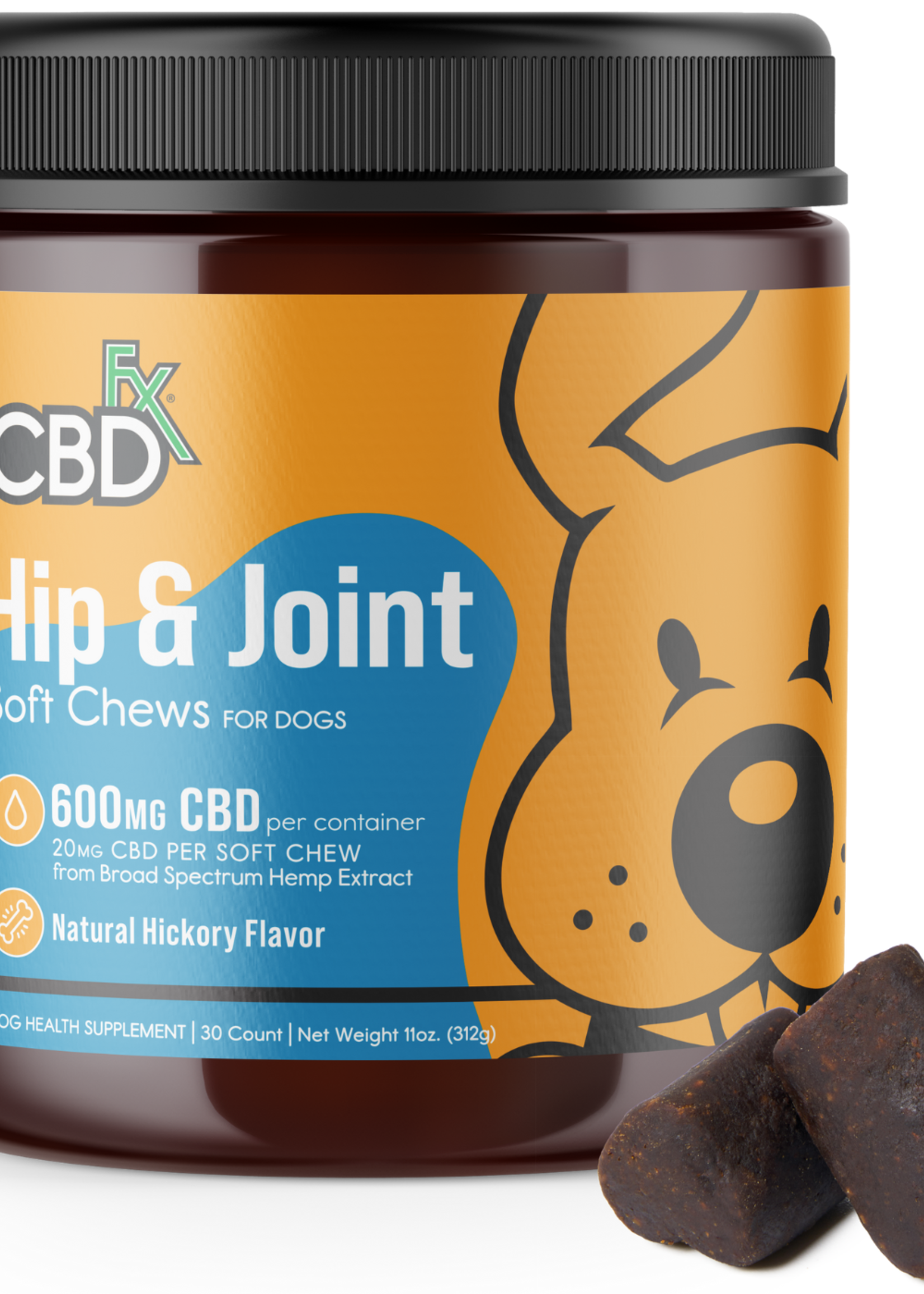 CBDfx CBDfx CBD Pet Treats - Joint Support Soft Chews - 600mg