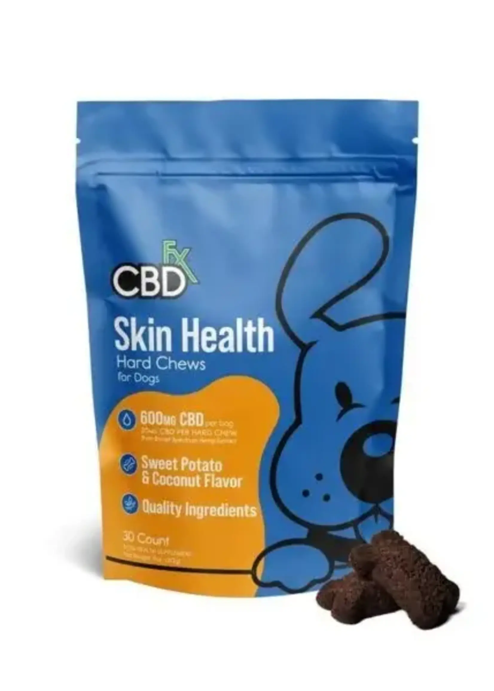 CBDfx CBDfx CBD Pet Treats - Skin & Coat Hard Chews - 600mg