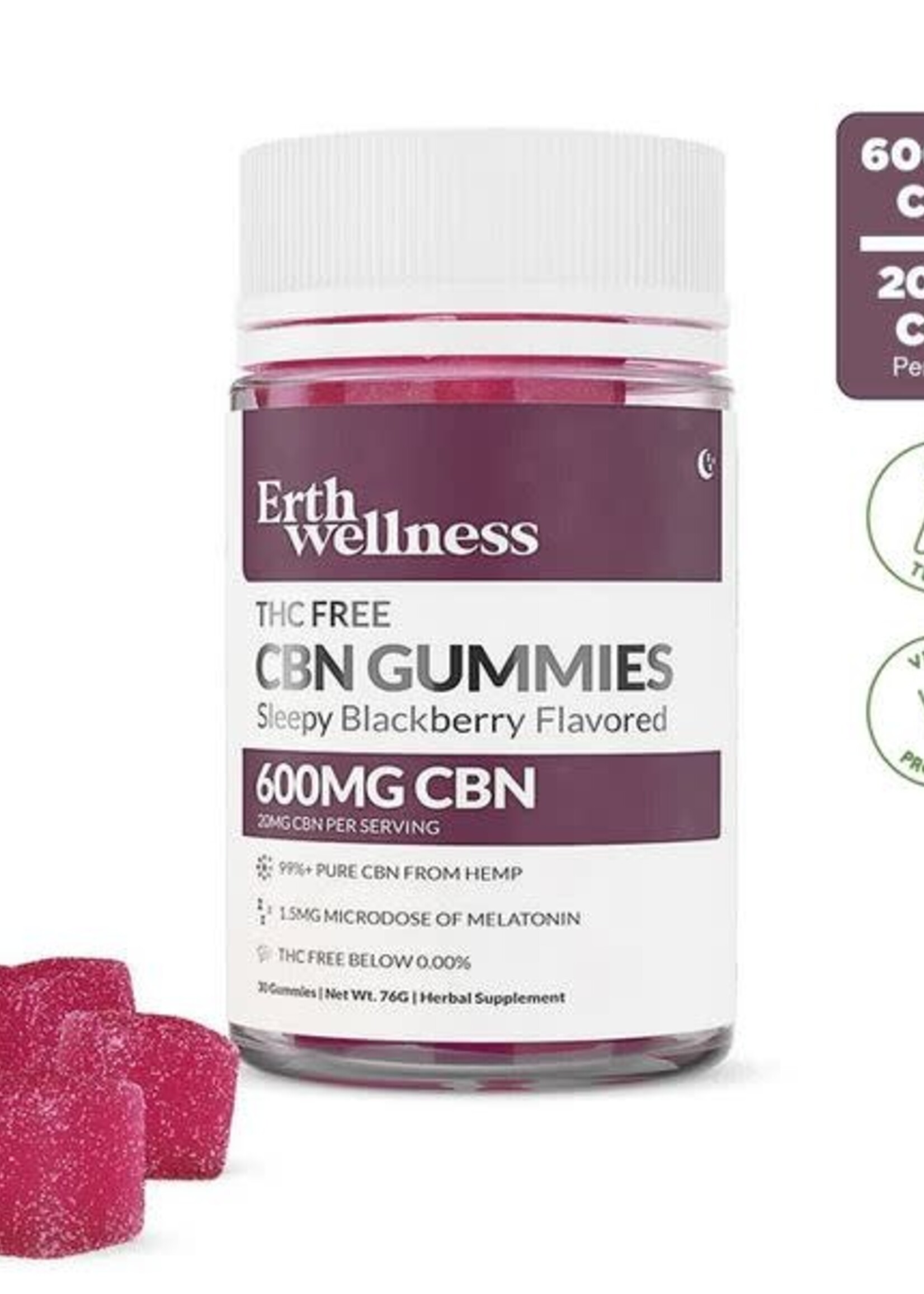 Erth Erth CBN Gummies 600mg Sleepy Blackberry