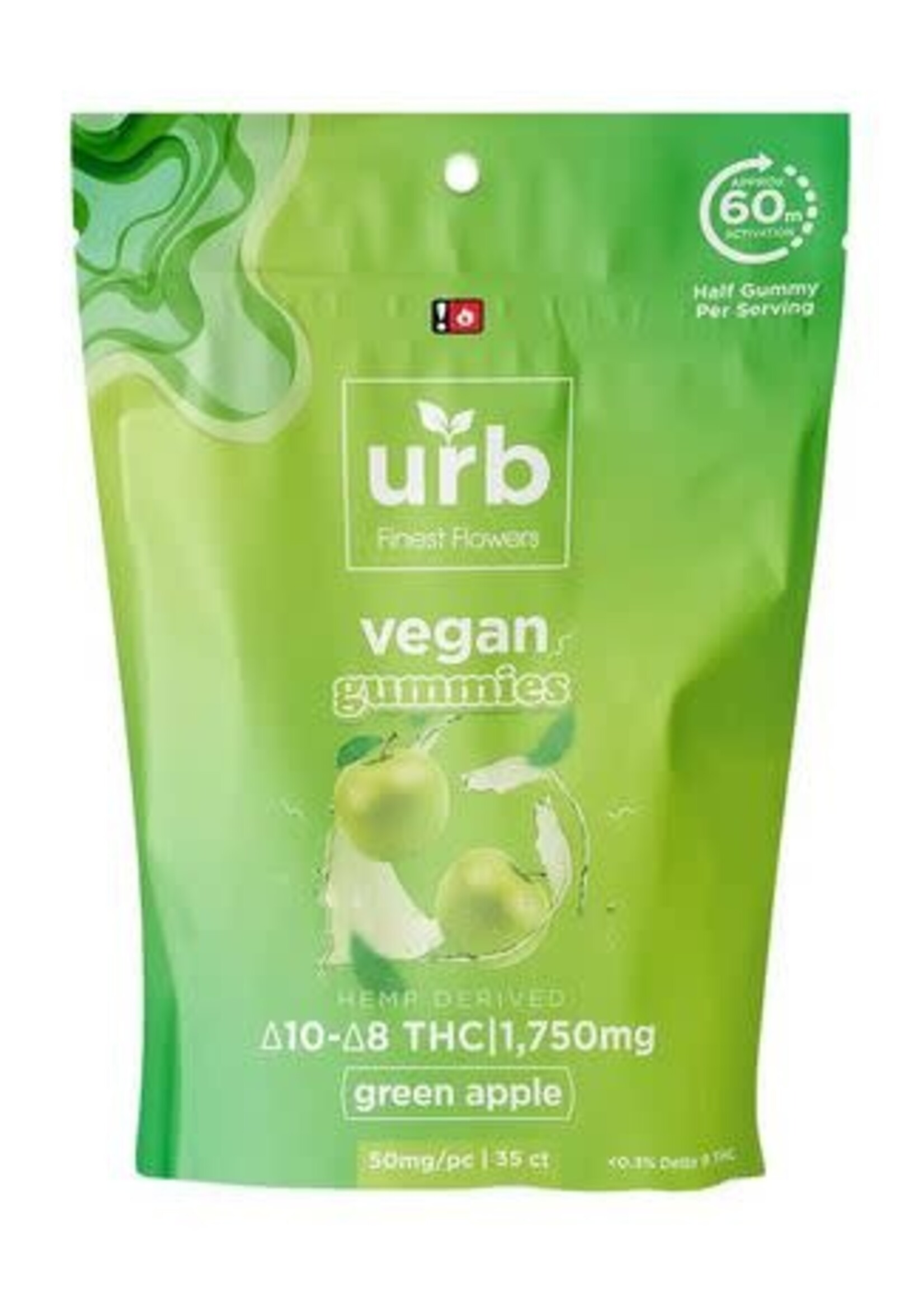 Urb Urb Delta 8 Gummies 1750mg - Green Apple