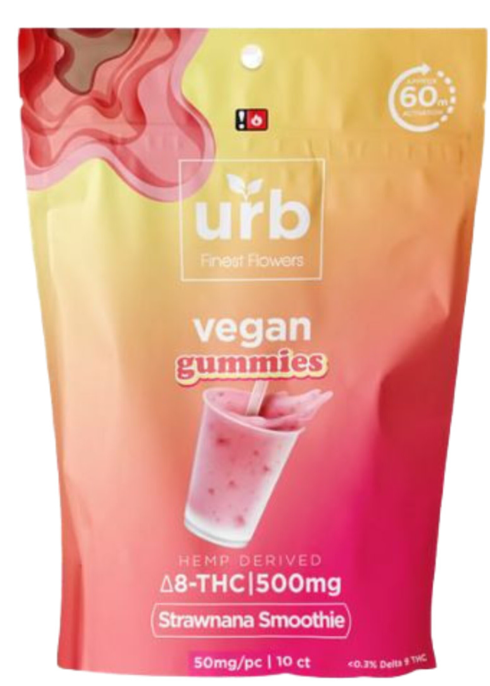 Urb Urb Delta 8 Gummies 1750mg - Strawnana Smoothie