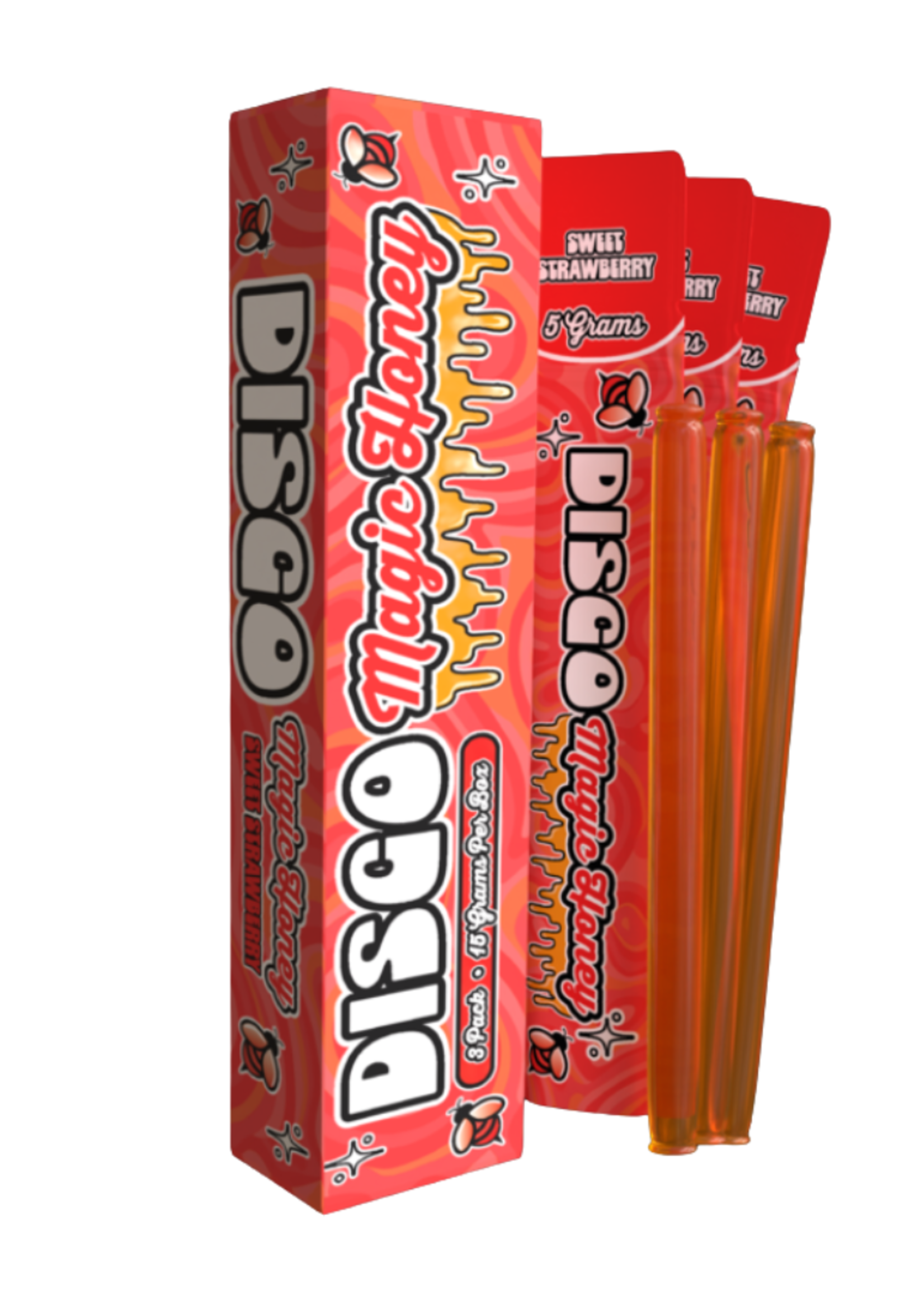 Disco Magic Mushrooms Box of 3 Disco Magic Honey Sweet Strawberry