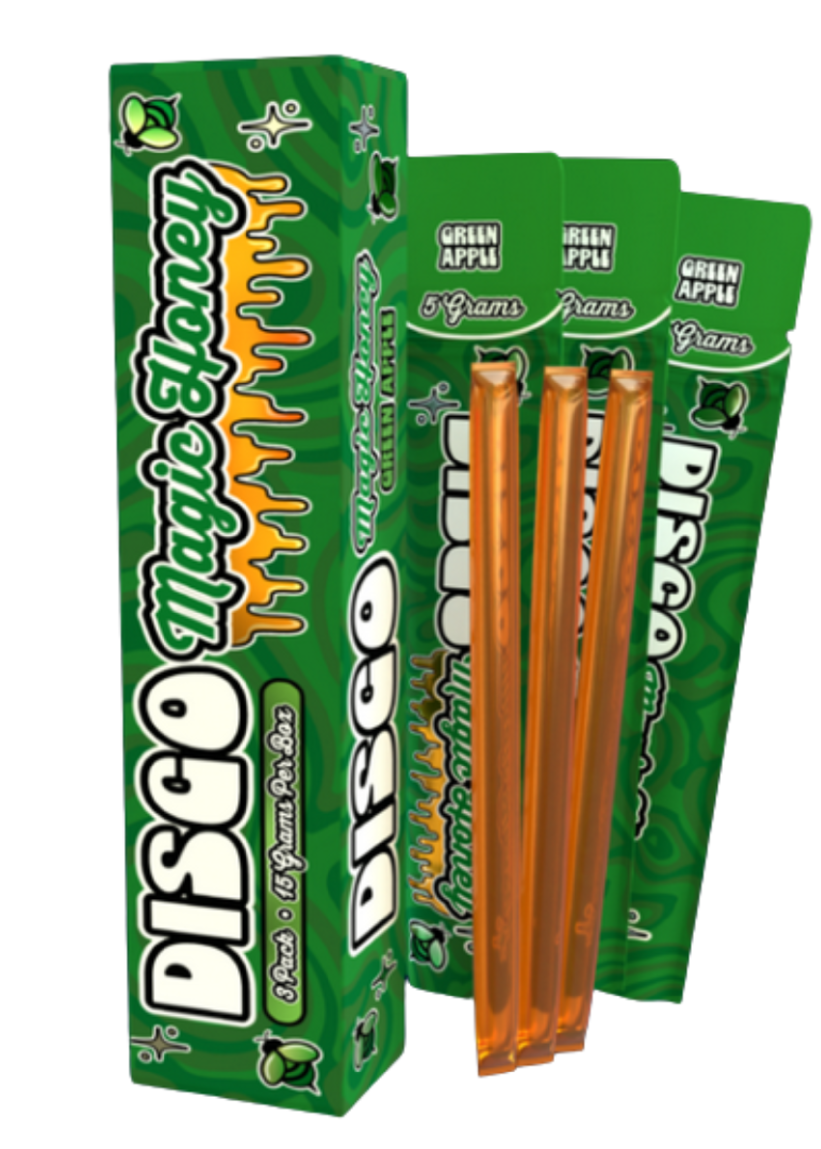 Disco Magic Mushrooms Box of 3 Disco Magic Honey Green Apple