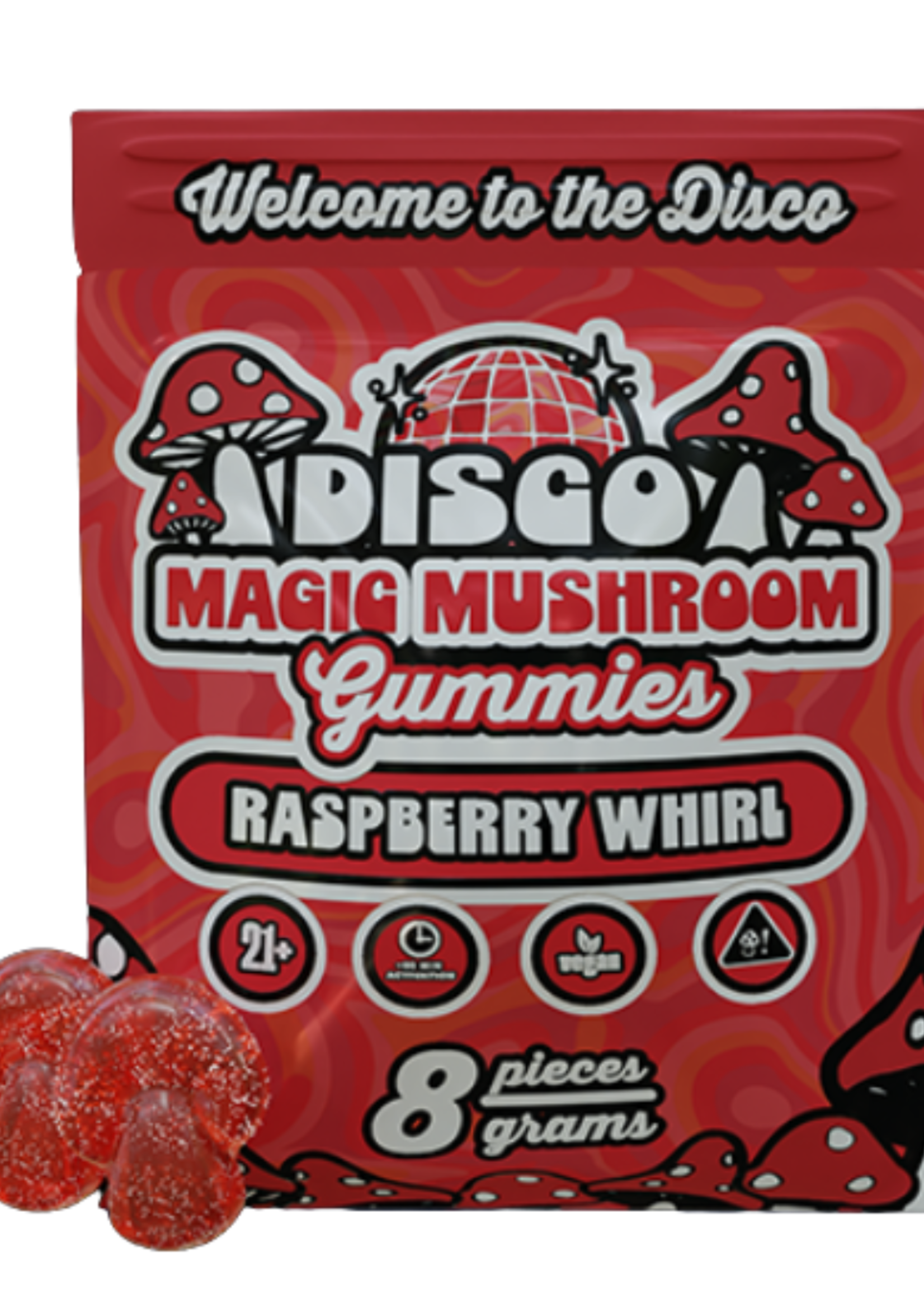 Disco Magic Mushrooms Disco Magic Mushroom Gummies - Raspberry Whirl