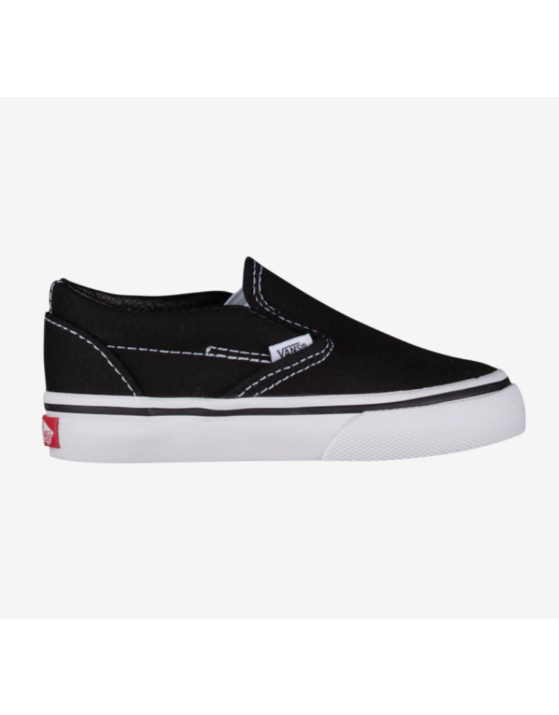 solid black slip on vans