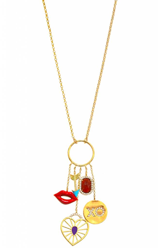 Tai Jewelry Love Multi Charm Necklace Mint Major Tai Jewelry Love Multi Charm Necklace