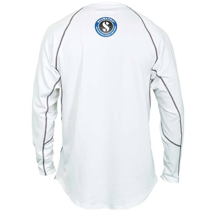 ScubaPro Ice Rash Guard Mens, C-Flow, Long Sleeve (UPF50)- White
