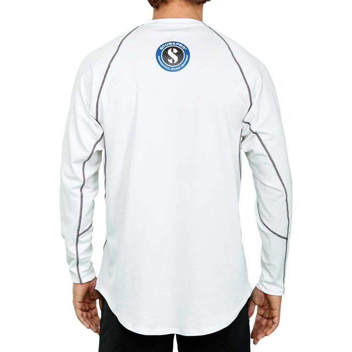 ScubaPro Ice Rash Guard Mens, C-Flow, Long Sleeve (UPF50)- White