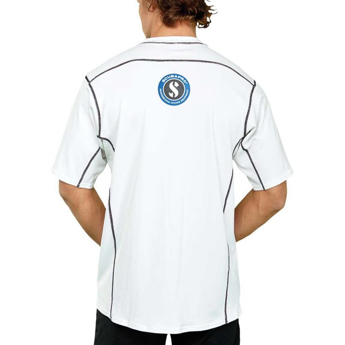 ScubaPro Ice Rash Guard Mens, C-Flow, Short Sleeve (UPF50)- White