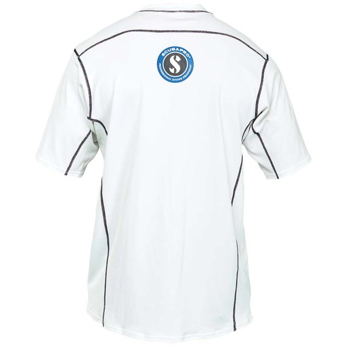 ScubaPro Ice Rash Guard Mens, C-Flow, Short Sleeve (UPF50)- White