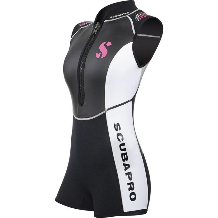 ScubaPro Hybrid Shorty 2mm Women's Front Zip Sleeveless  - Black/White