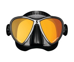 ScubaPro Synergy 2 Twin Mirrored Lens - Black/Silver - Black Skirt