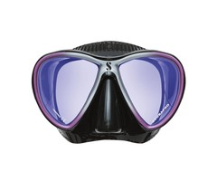 ScubaPro Synergy Trufit Twin Mirrored Lens - Black/Purple - Black Skirt