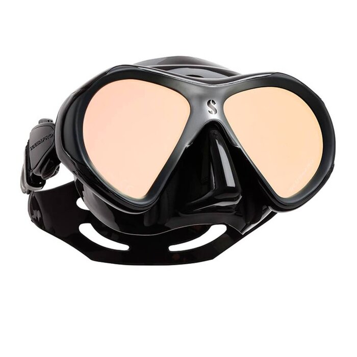 ScubaPro Spectra Mini w/Mirrored Lens - Black/Silver - Black Skirt