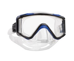 ScubaPro Crystal VU Plus w/Purge - Black/Blue/Gray - Clear Skirt