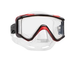 ScubaPro Crystal VU Plus w/Purge - Black/Red/Gray - Clear Skirt
