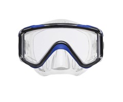 ScubaPro Crystal VU Plus w/o Purge - Black/Blue/Gray - Clear Skirt