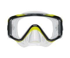 ScubaPro Crystal VU Plus w/o Purge - Black/Yellow/Gray - Clear Skirt