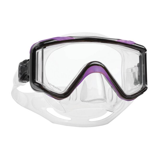 ScubaPro Crystal VU Plus w/o Purge - Purple - Clear Skirt