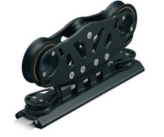 Ronstan S42 Traveller Car 435mm, Stirrup, 2x 125mm Sheaves