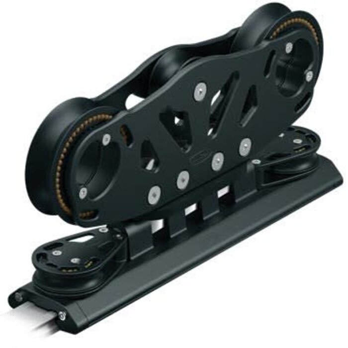 Ronstan S55 Traveller Car, 470mm, Stirrup 2x 150mm Sheaves