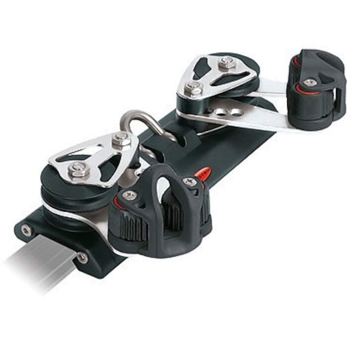 Ronstan Series 30 Traveller Car, 225mm, 4 Control Sheaves, 2 Cleats