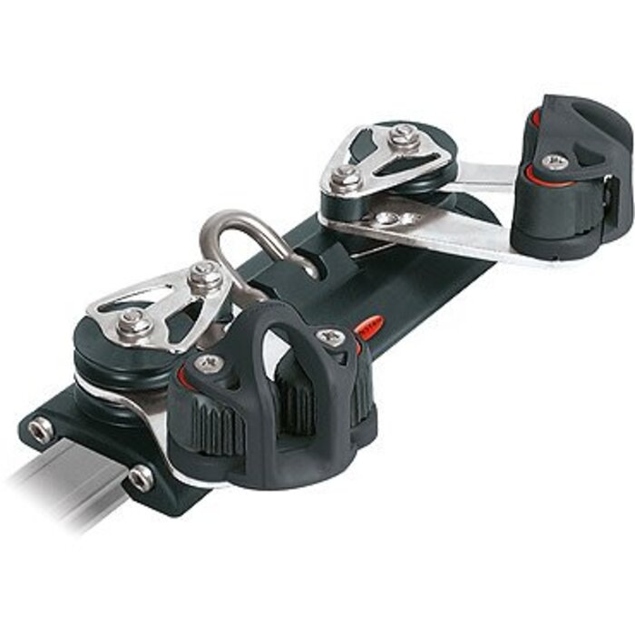 Ronstan Series 26 Traveller Car, 205mm, 4 Control Sheaves, 2 Cleats