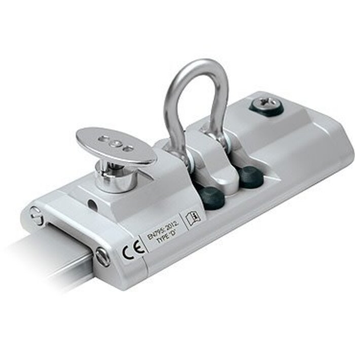 Ronstan Series 22 Single car with stop, SILVER, Certified Rail System