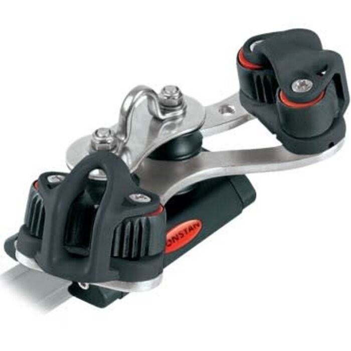 Ronstan Series 19 Traveller Car, 85mm, 4 Control Sheaves, 2 Cleats