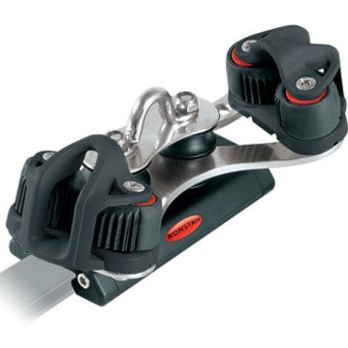 Ronstan Series 22 Traveller Car, 125mm, 4 Control Sheaves, 2 Cleats