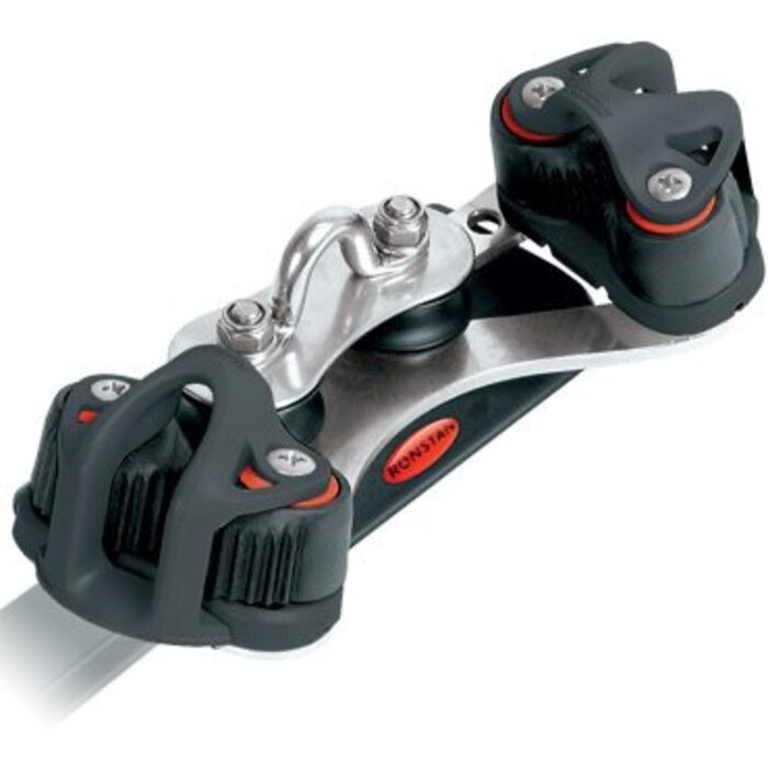 Ronstan Series 22 Traveller Car, 125mm, 2 Control Sheaves, 2 Cleats