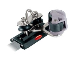 Ronstan Series 19 Traveller Car, 100mm, 2 Control Sheaves, Cleat