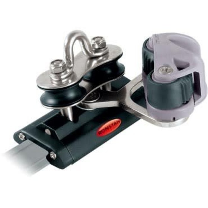 Ronstan Series 19 Traveller Car, 100mm, 2 Control Sheaves, Cleat
