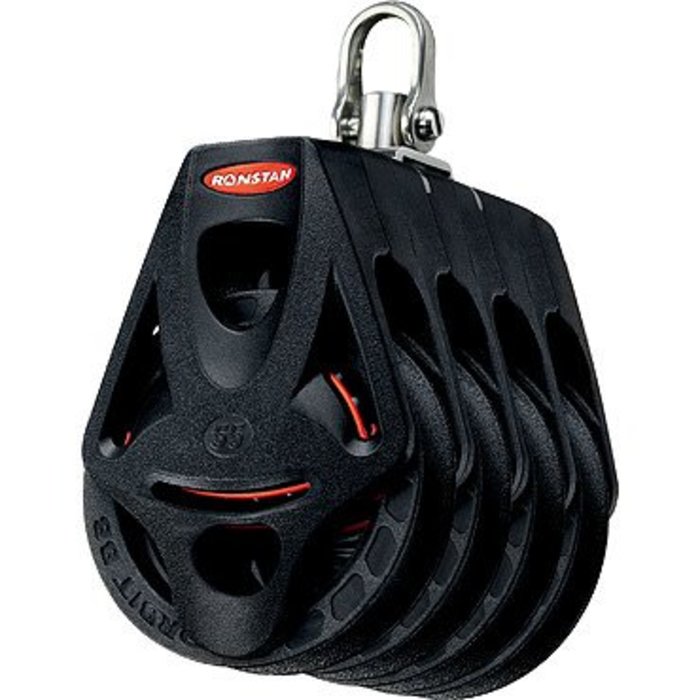 Ronstan Series 55 BB Orbit Block, Quad Becket Swivel