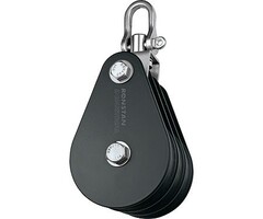 Ronstan Block, Triple,75mm Sheave, Swivel Shackle Head