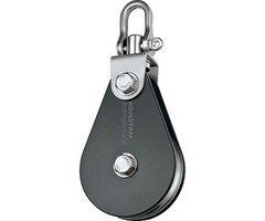 Ronstan Block, Single, Aluminium Sheave, Swivel Shackle Head