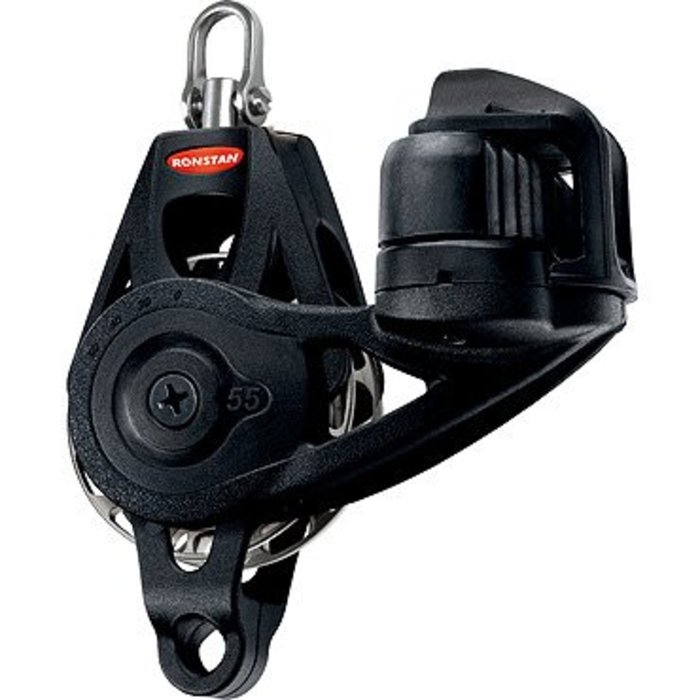 Ronstan Series 55 RT Orbit Block, Single Becket Cleat Swivel