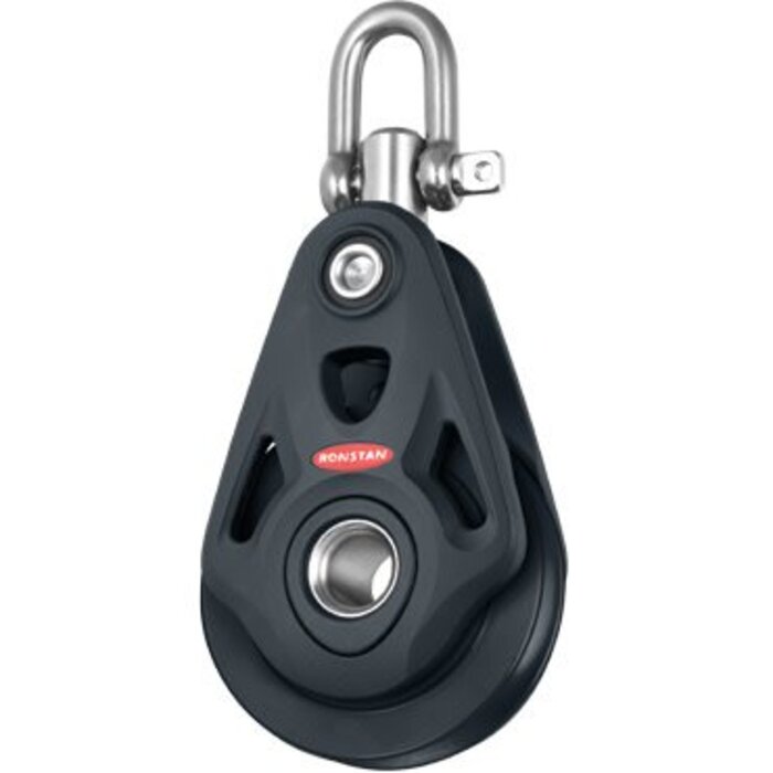 Ronstan Series 60 Core Block, Single, Alum. Rope/Wire Sheave