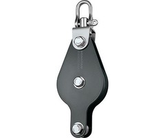 Ronstan Block, Single, 75mm Sheave, Becket, Swivel Shackle Head