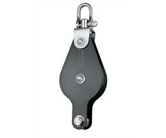 Ronstan Block, Single, 60mm Sheave, Becket, Swivel Shackle Head