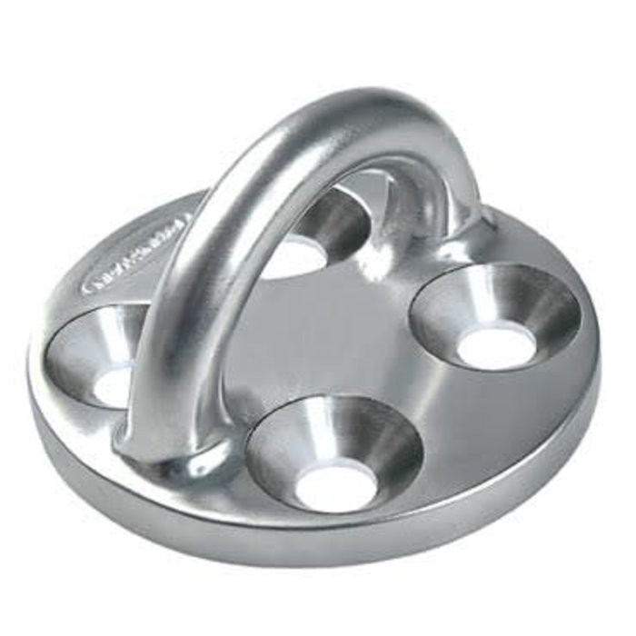 Ronstan Pad Eye, Round Base, 4XM10 (3/8”) Holes