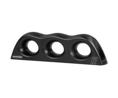 Ronstan Low Friction Fairlead Triple, Aluminum, Black, 12mm