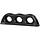Low Friction Fairlead Triple, Aluminum, Black, 12mm