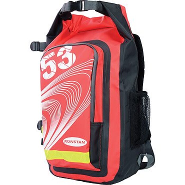 Ronstan Dry Roll-Top 26L Backpack, PVC, Red & Black