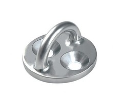 Ronstan Pad Eye, Round Base, 2XM6 (1/4") Holes